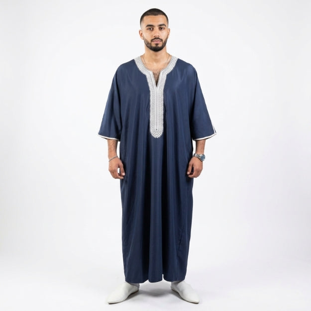 Jalabiya "Noor" - Navy Blau