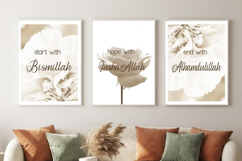Wandposter ohne Rahmen - 3er Set