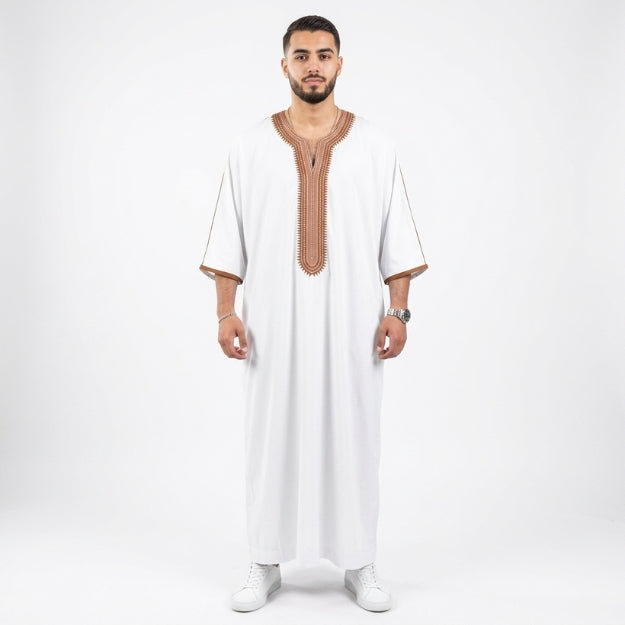 Jalabiya "Noor" - Weiss