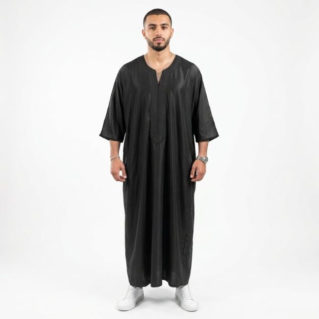 Jalabiya "Noor" - Schwarz