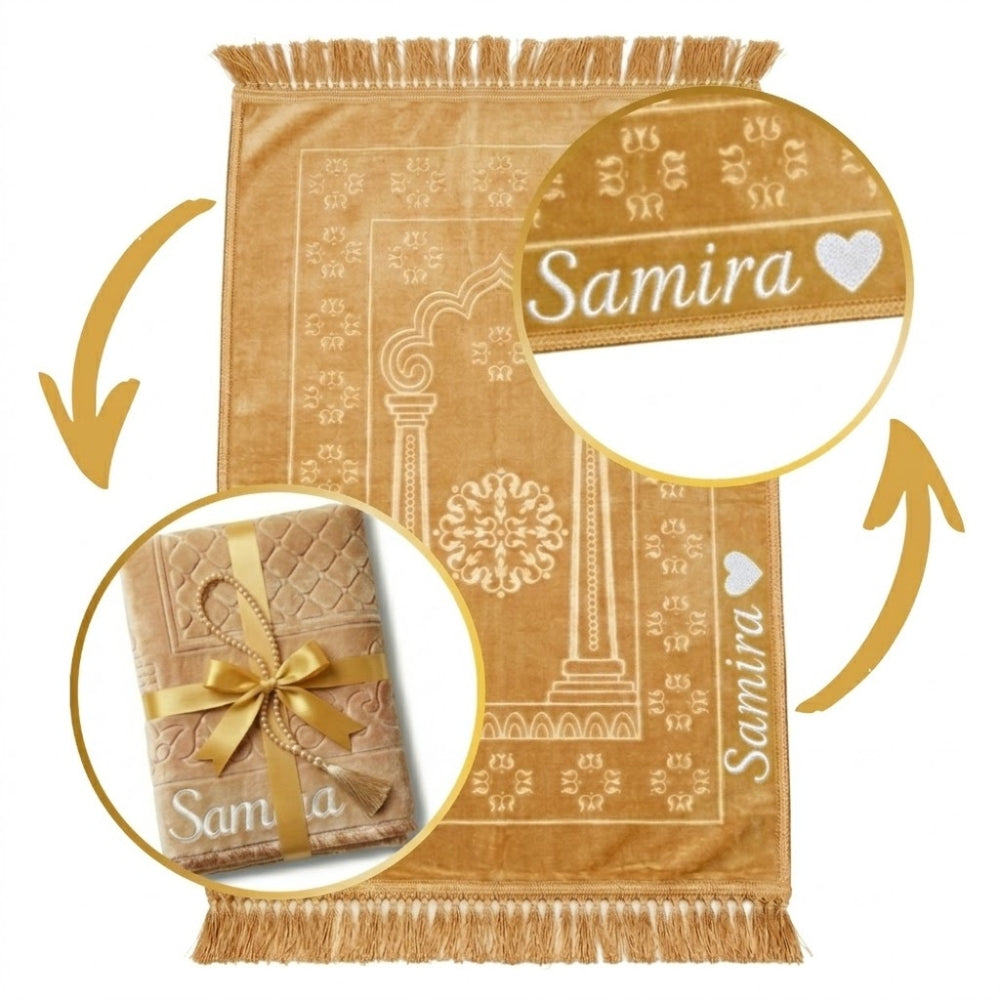 Gebetsteppich mit Namen - Beige
