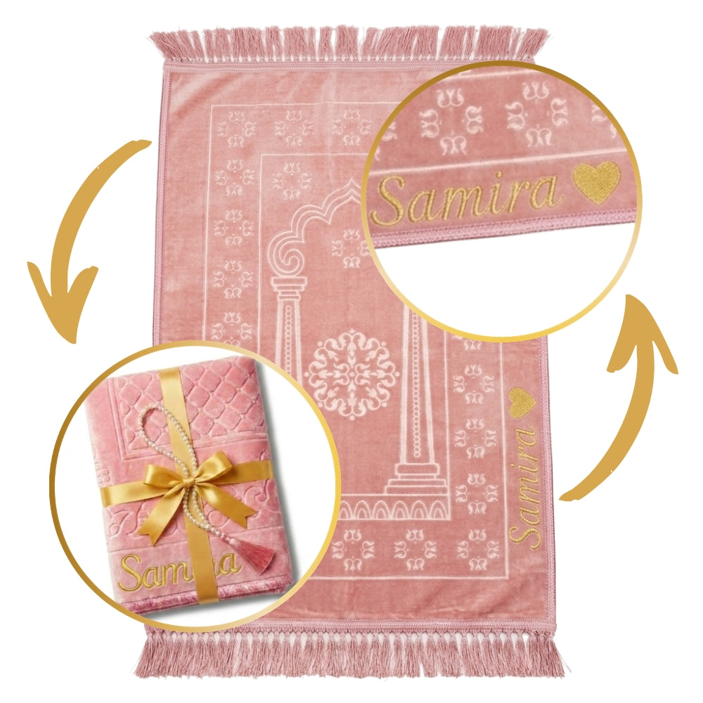 Gebetsteppich mit Namen - Pink