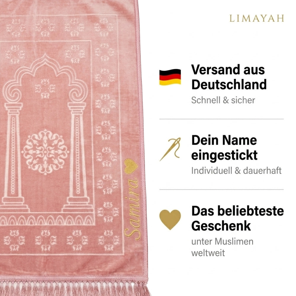 Gebetsteppich mit Namen - Pink
