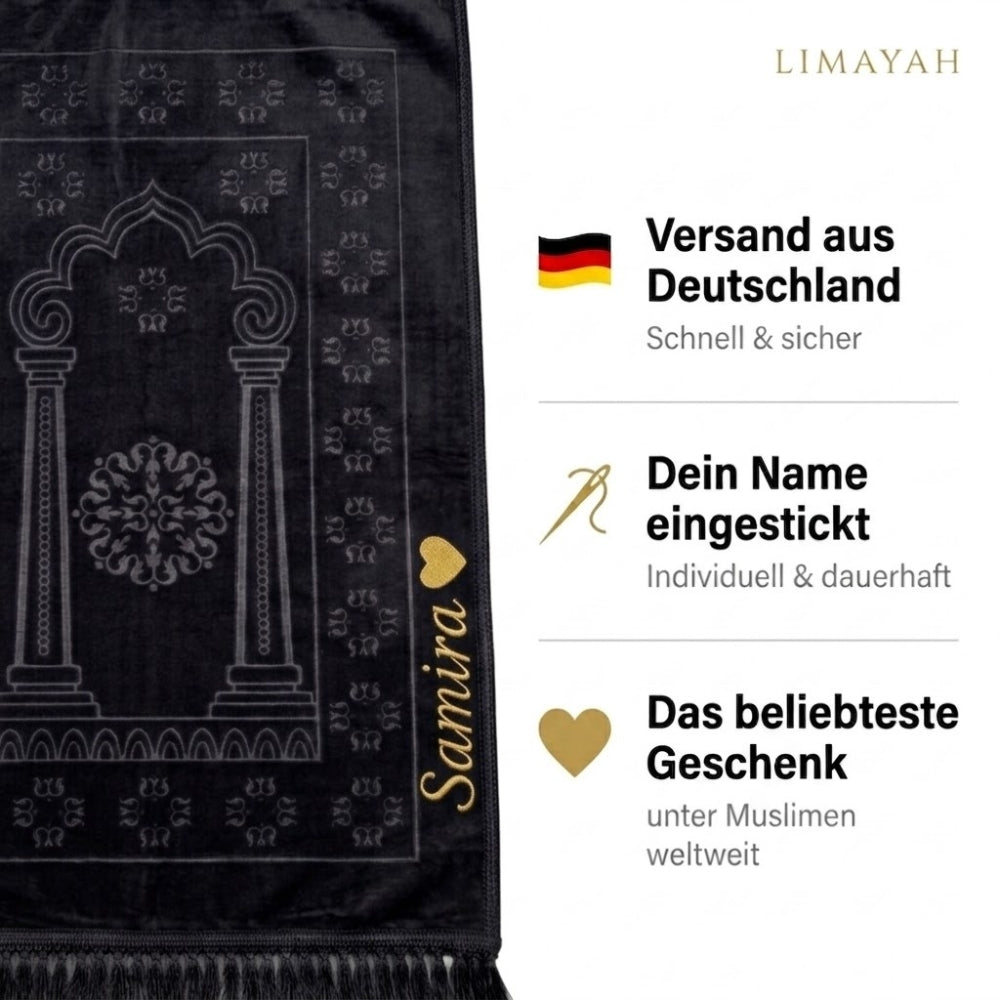 Gebetsteppich mit Namen